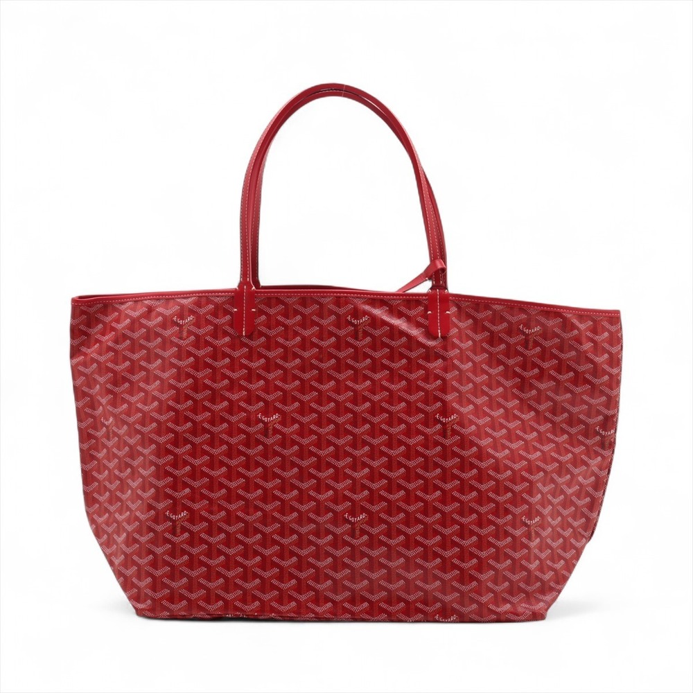 Goyard Saint Louis Leather Tote Bag Red
